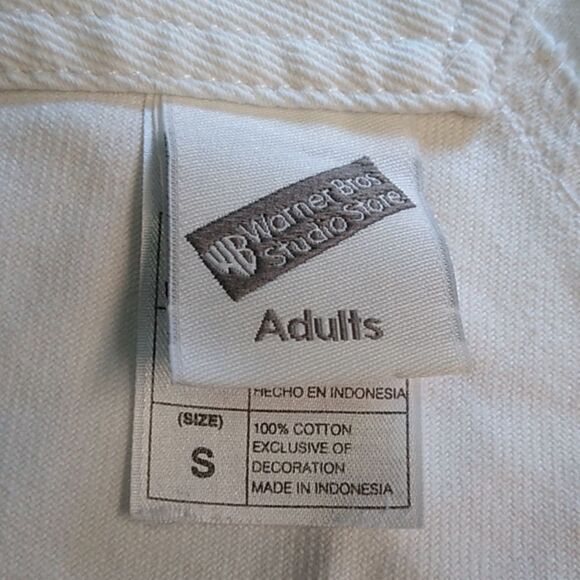 Warner Brothers Tweety Small White Cotton Short Bibs Tweety Suspenders - Picture 8 of 10